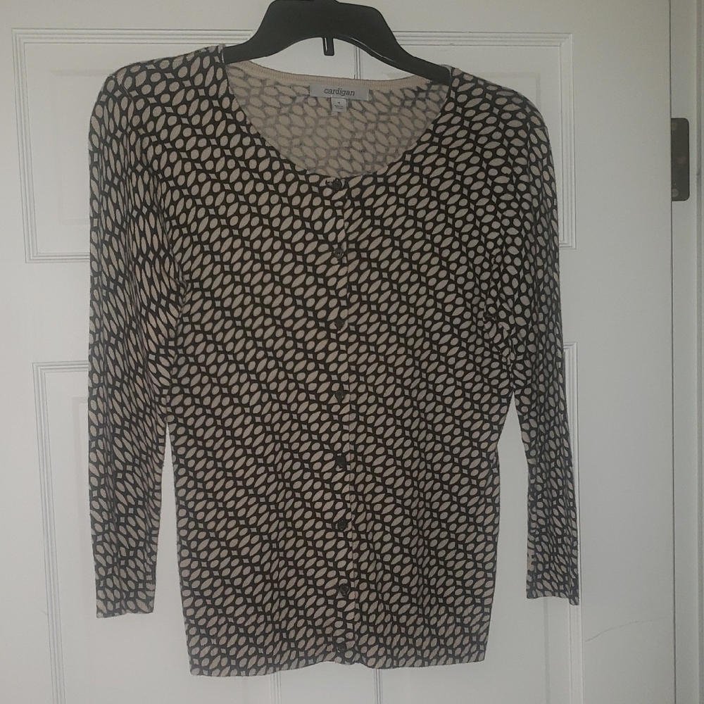 Black and Cream Cardigan